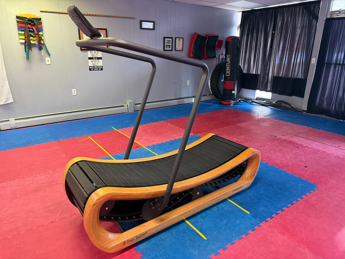 SB Fitness CT850 SprintMaxx Self Generated Cherry Wood Curved Treadmill