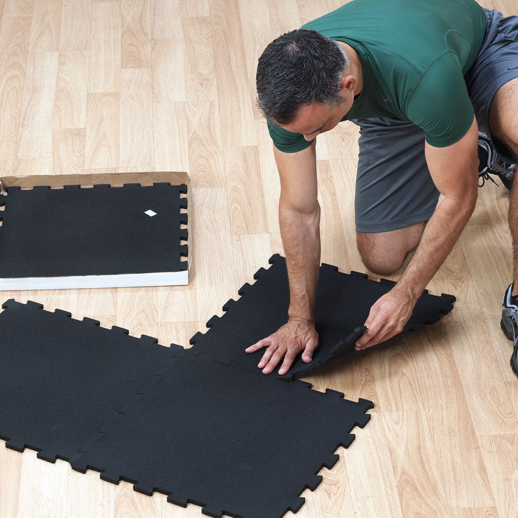 Body-Solid RFBST4 Puzzle Mat Rubber Flooring Pack