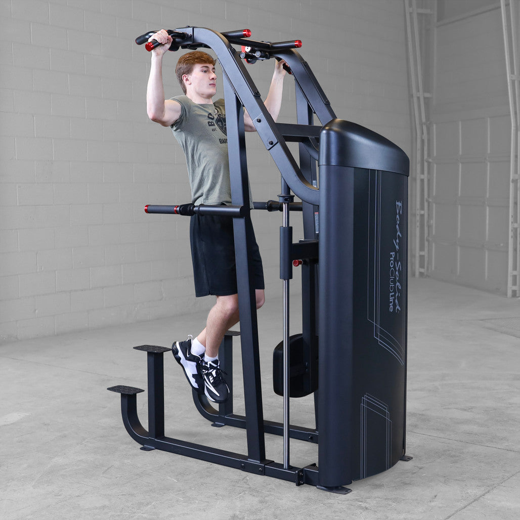 Body-Solid Pro Clubline Series 2 S2ACDX Assisted Chin and Dip Machine w/235 lbs. Stack