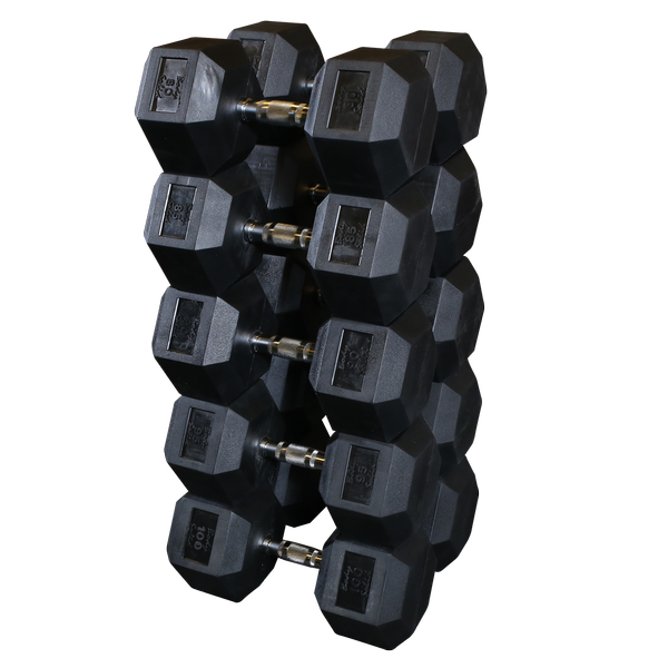 Body-Solid Rubber Coated Hex Dumbbell Sets